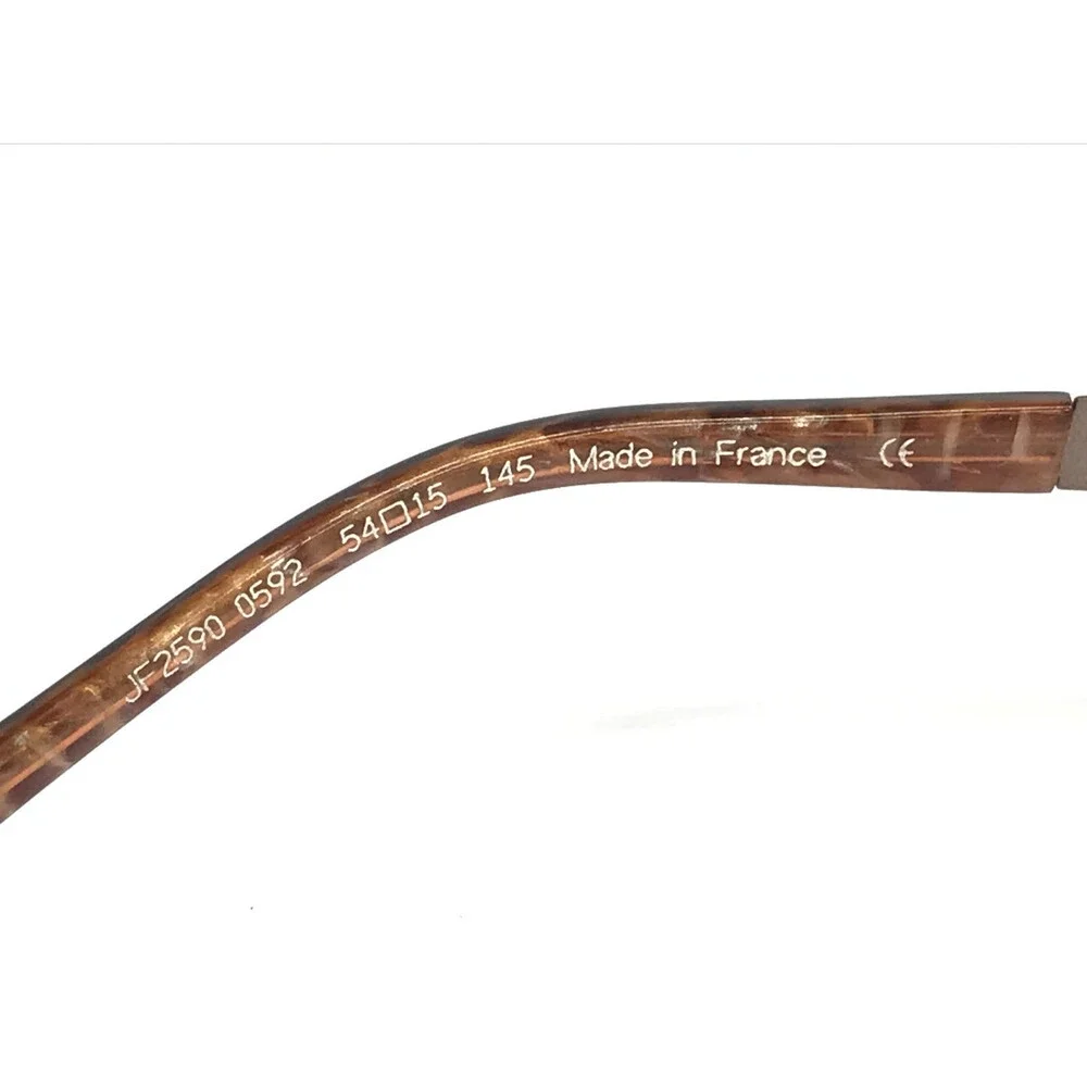 J.F. Rey Eyeglasses Frames JF2590 0592 Matte Silver Pale Gold Half Rim 54-15-145